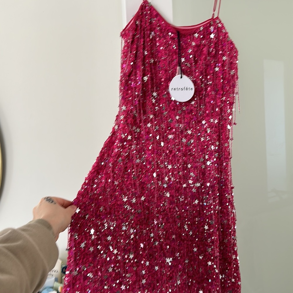Retrofete sequin star dress